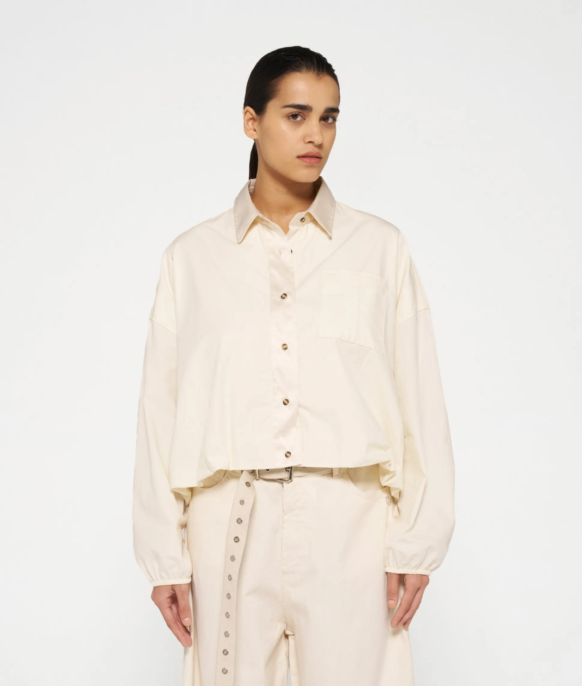 Cropped Smoking Blouse