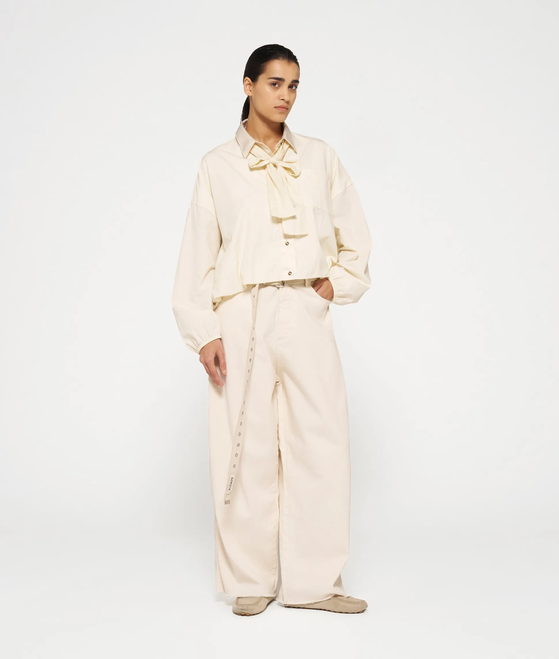 Cropped Smoking Blouse