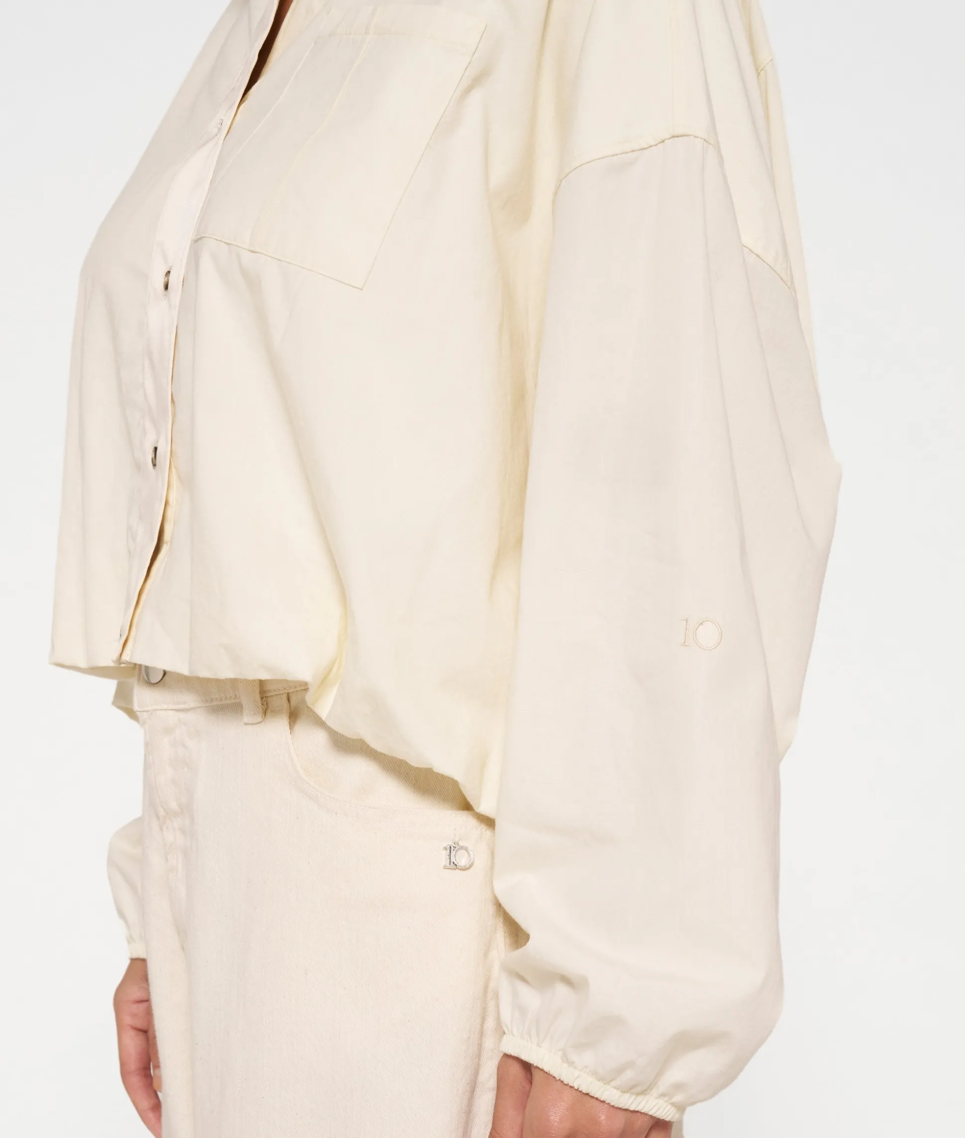 Cropped Smoking Blouse