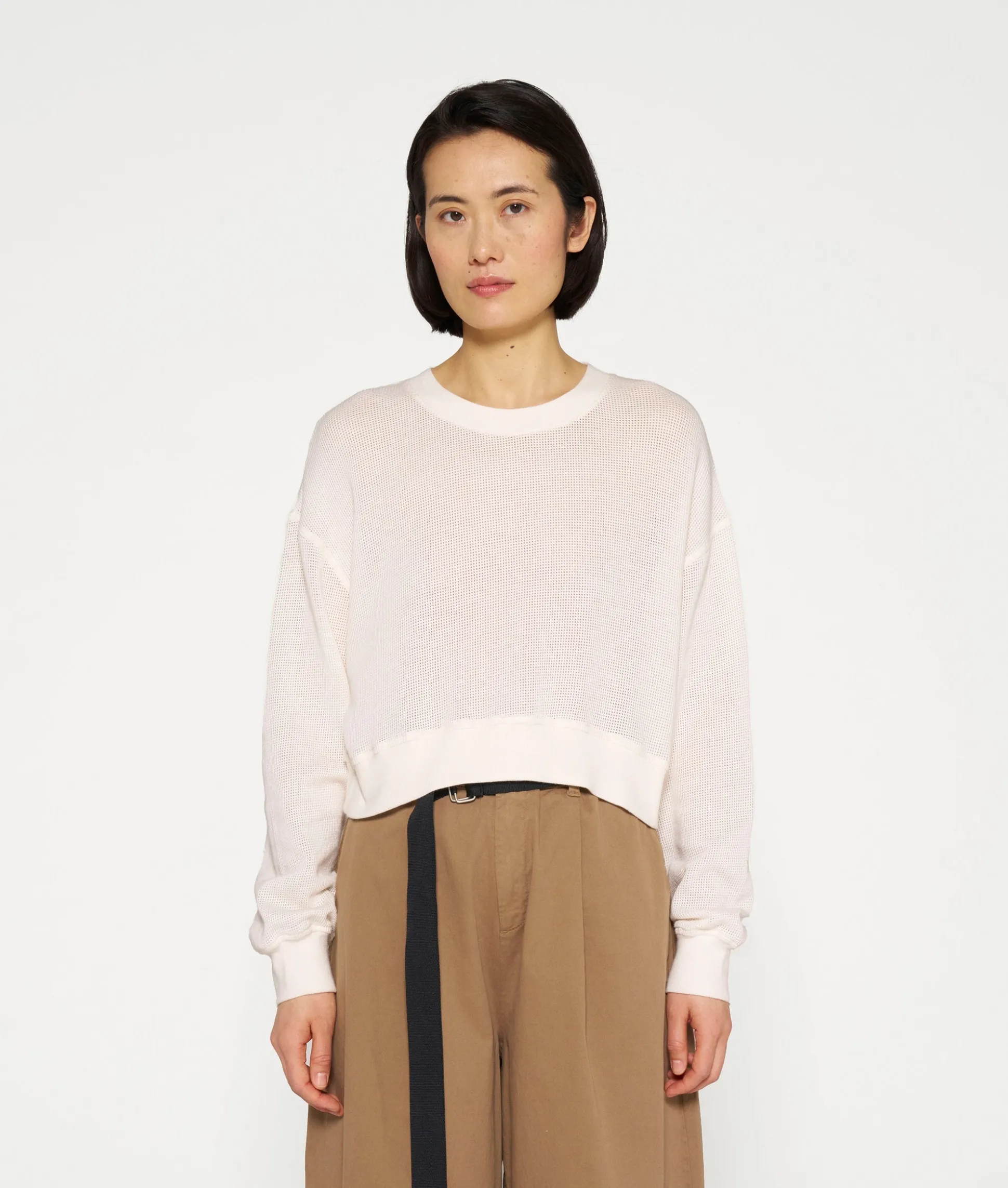 Cropped Sweater Mesh