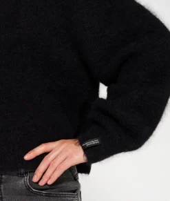 Cropped V-neck Sweater Knit