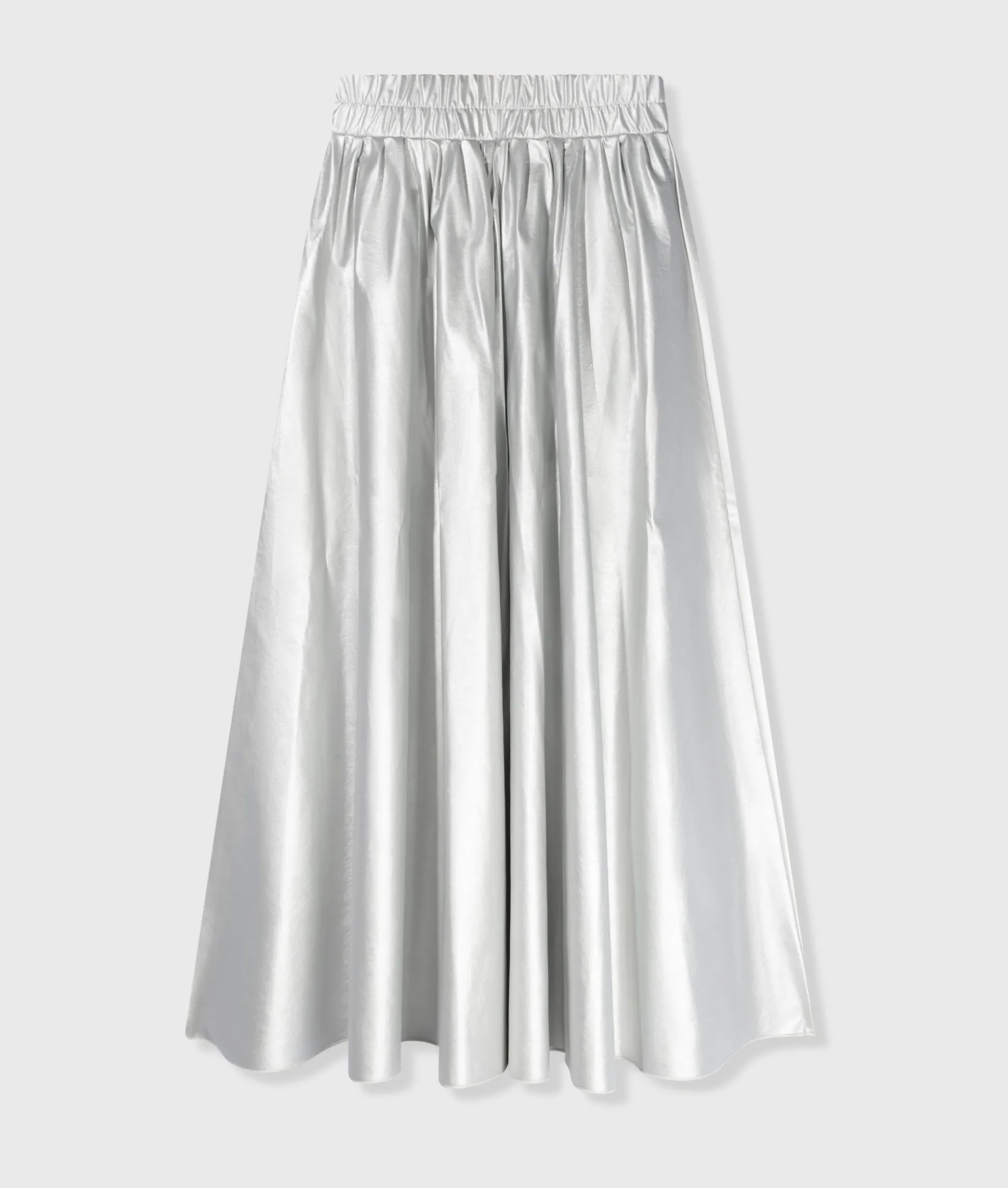 Leather Look Pleated Skirt
