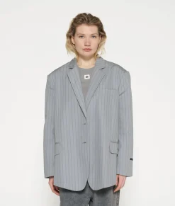 Oversized Pinstripe Blazer