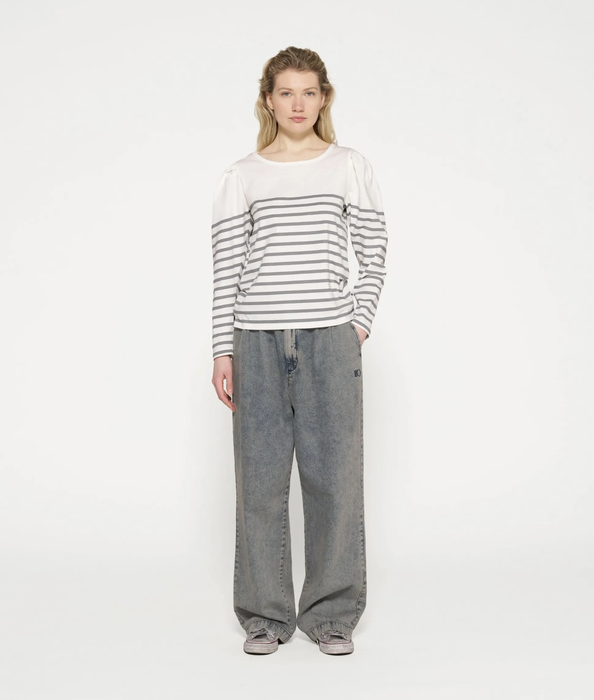 Puff Long Sleeve Tee Stripes