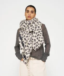 Scarf Boiled Wool Leopard