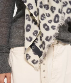 Scarf Boiled Wool Leopard