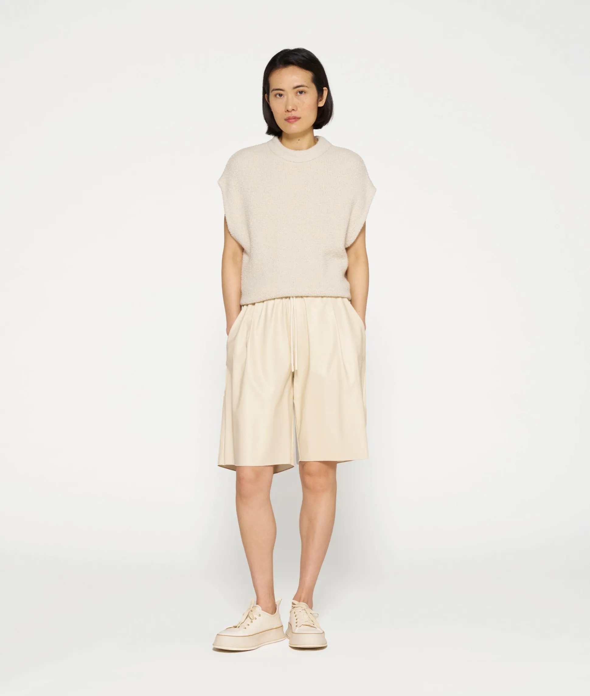 Short Sleeve Boucle Top