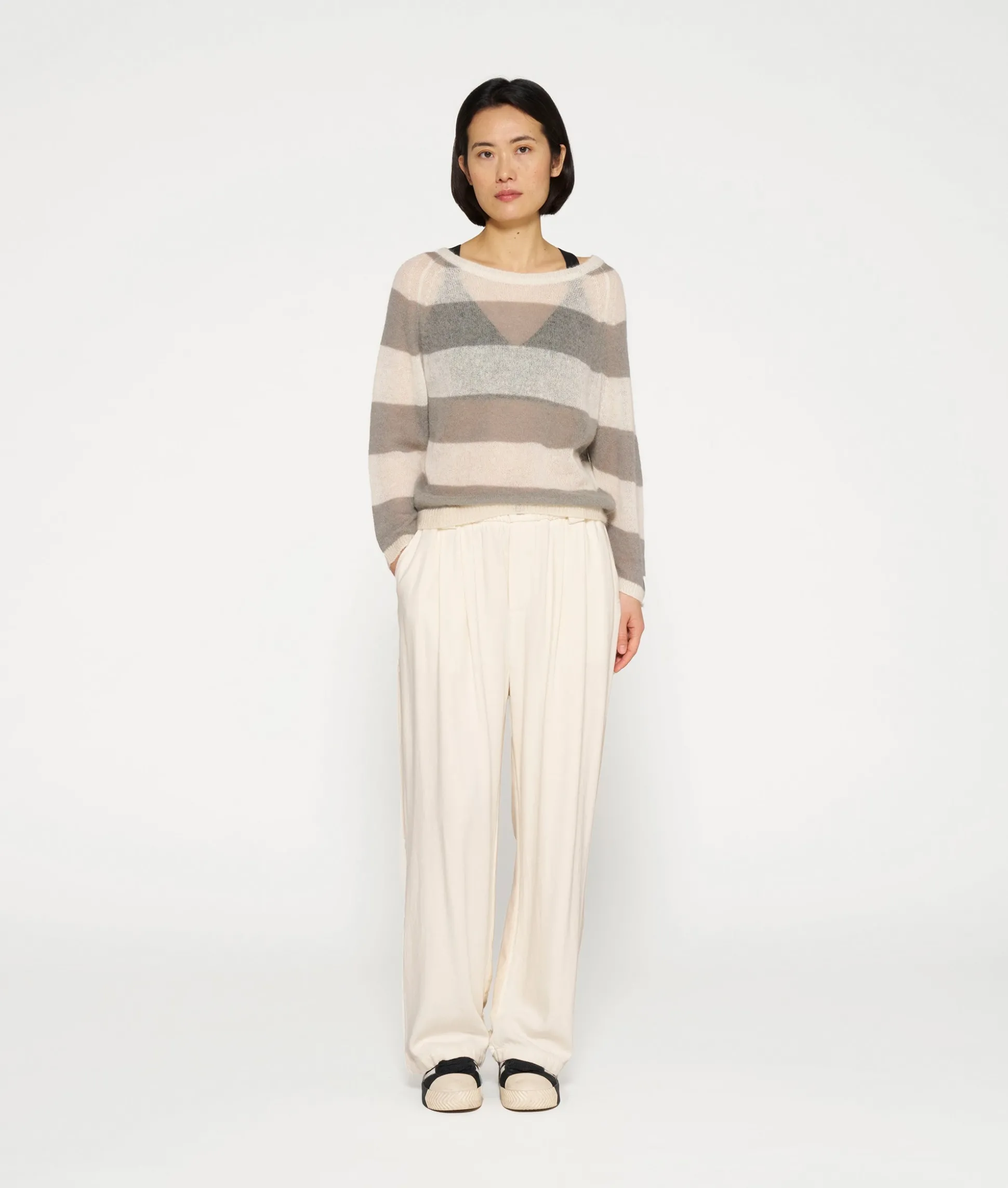 Thin Knit Sweater Stripes