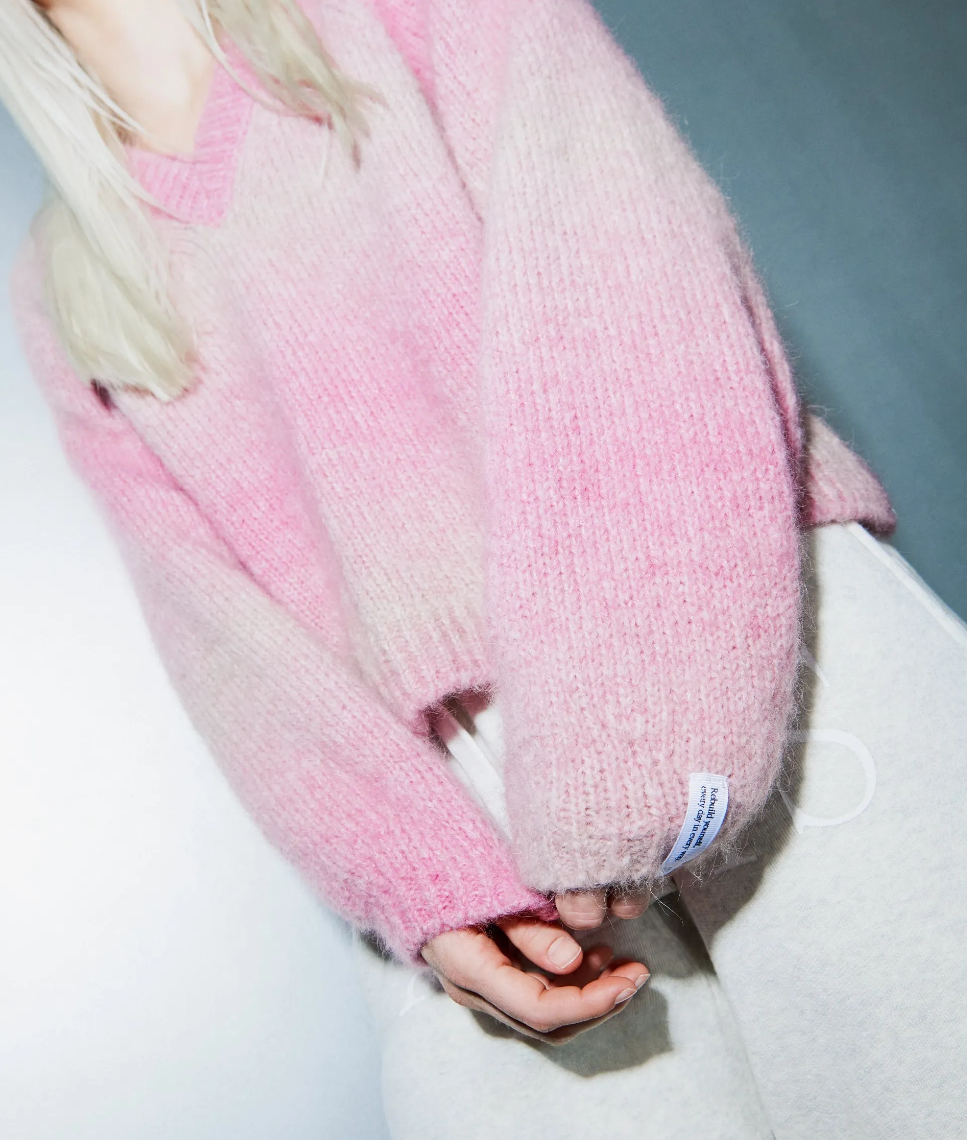 V-neck Sweater Gradient Knit