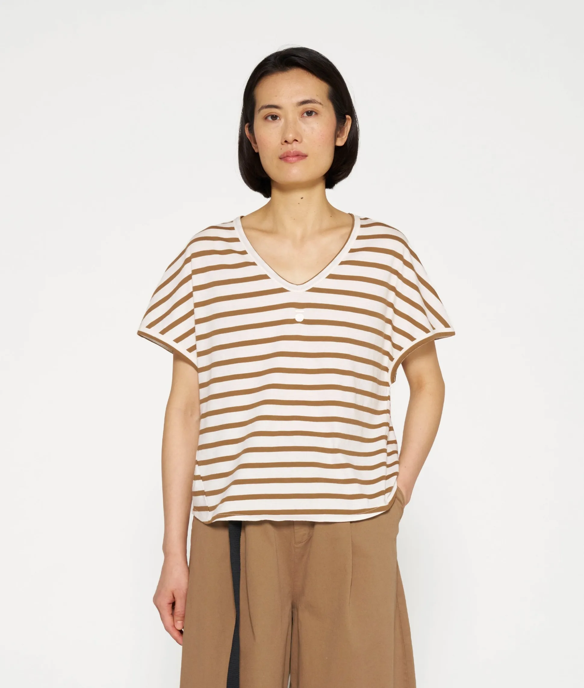 V-neck Tee Stripes