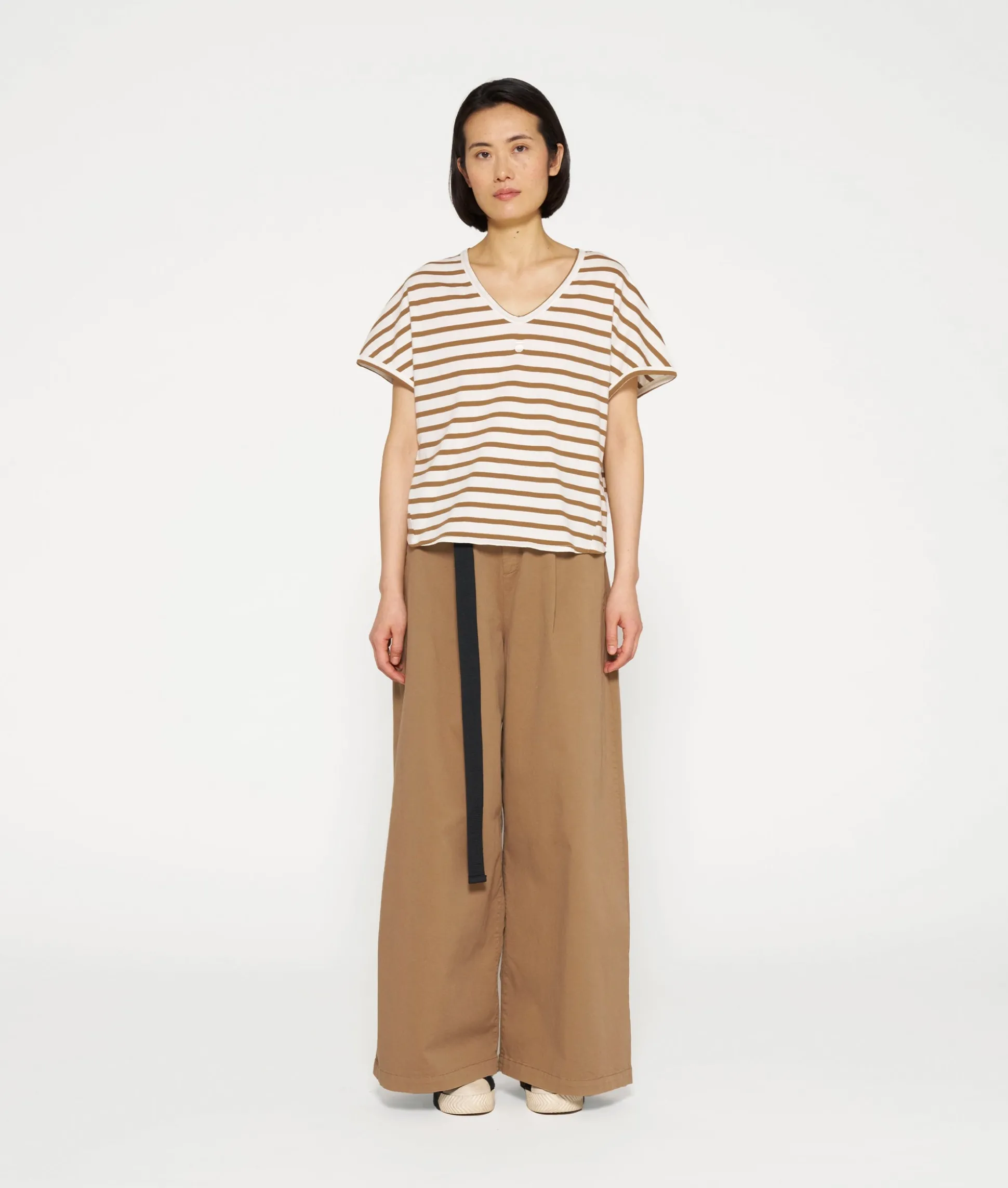 V-neck Tee Stripes
