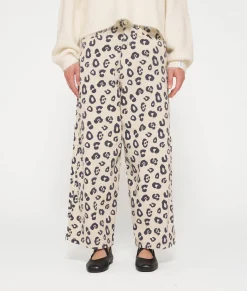 Wide Twill Pants Leopard