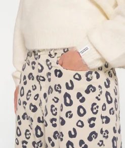 Wide Twill Pants Leopard