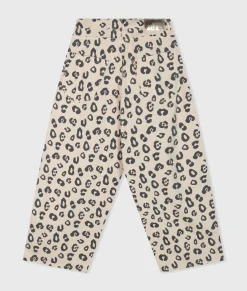Wide Twill Pants Leopard