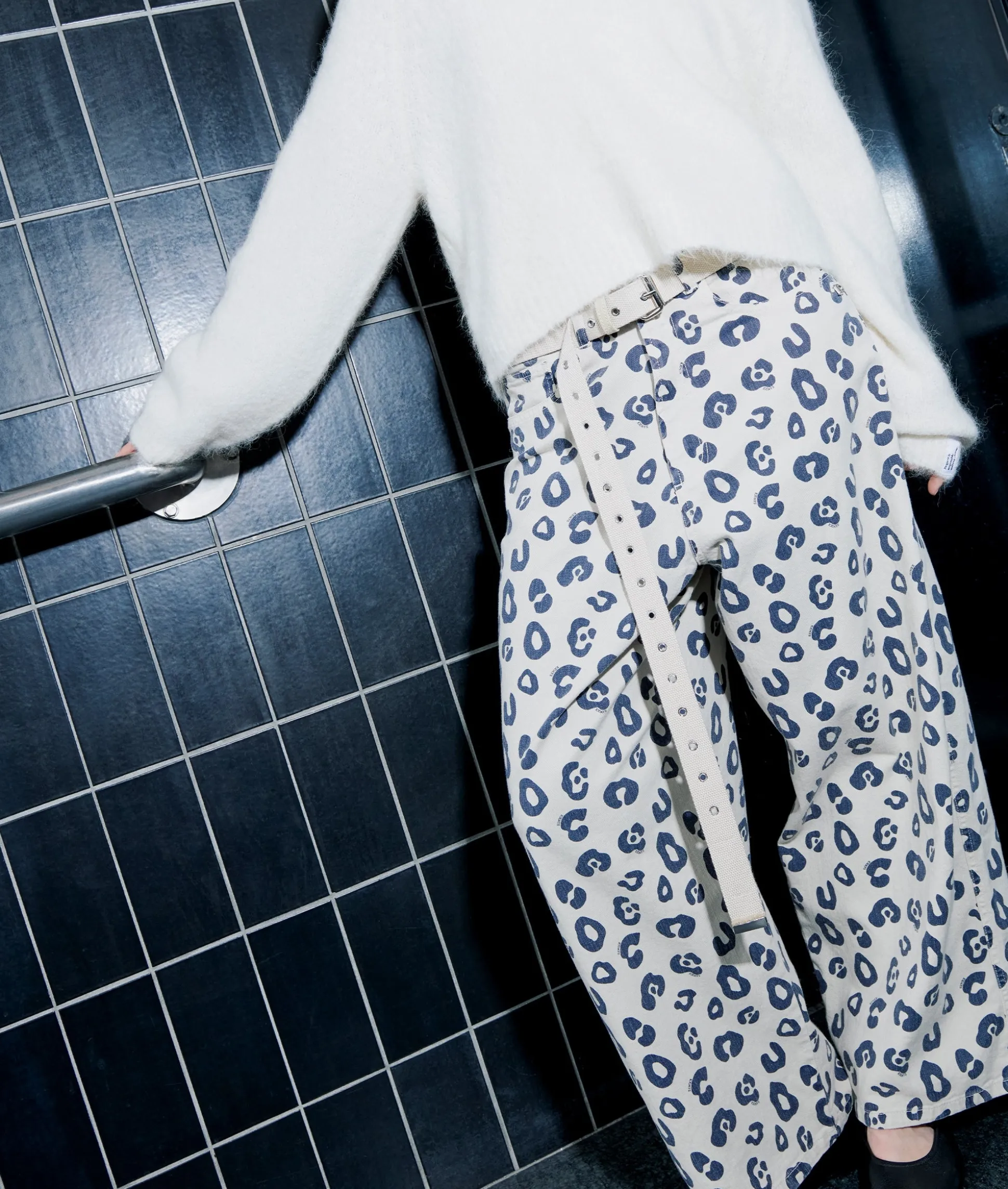 Wide Twill Pants Leopard