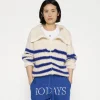 Zip Cardigan Knit Stripes