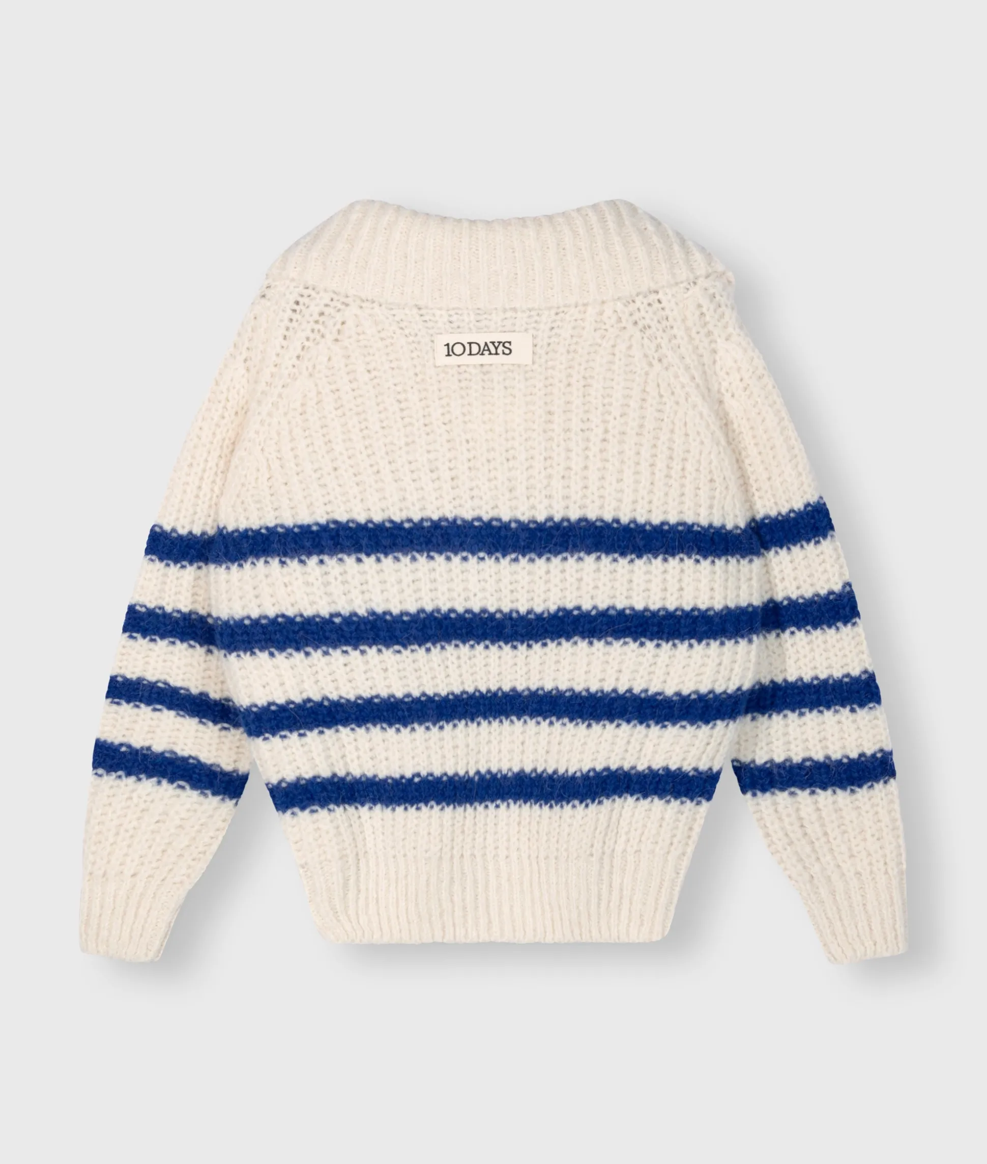 Zip Cardigan Knit Stripes